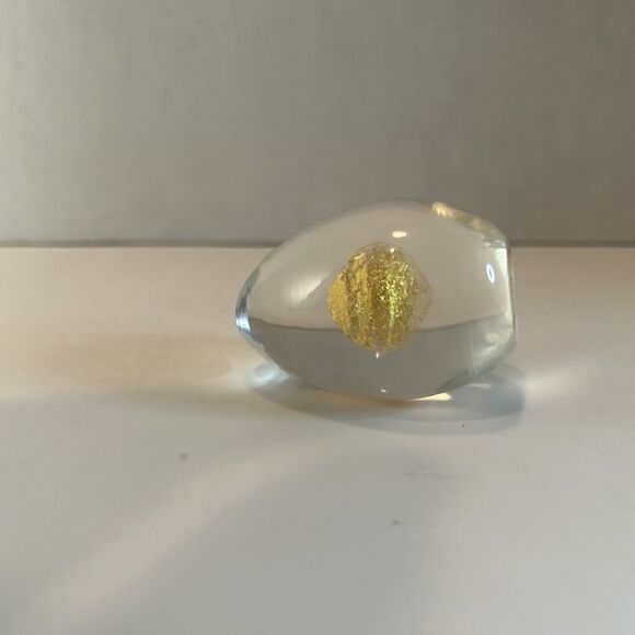 Venini Murano Tapio Wirkkala Gold Yolk Egg Art Glass Sculpture Italy 1968 - Picture 5 of 9